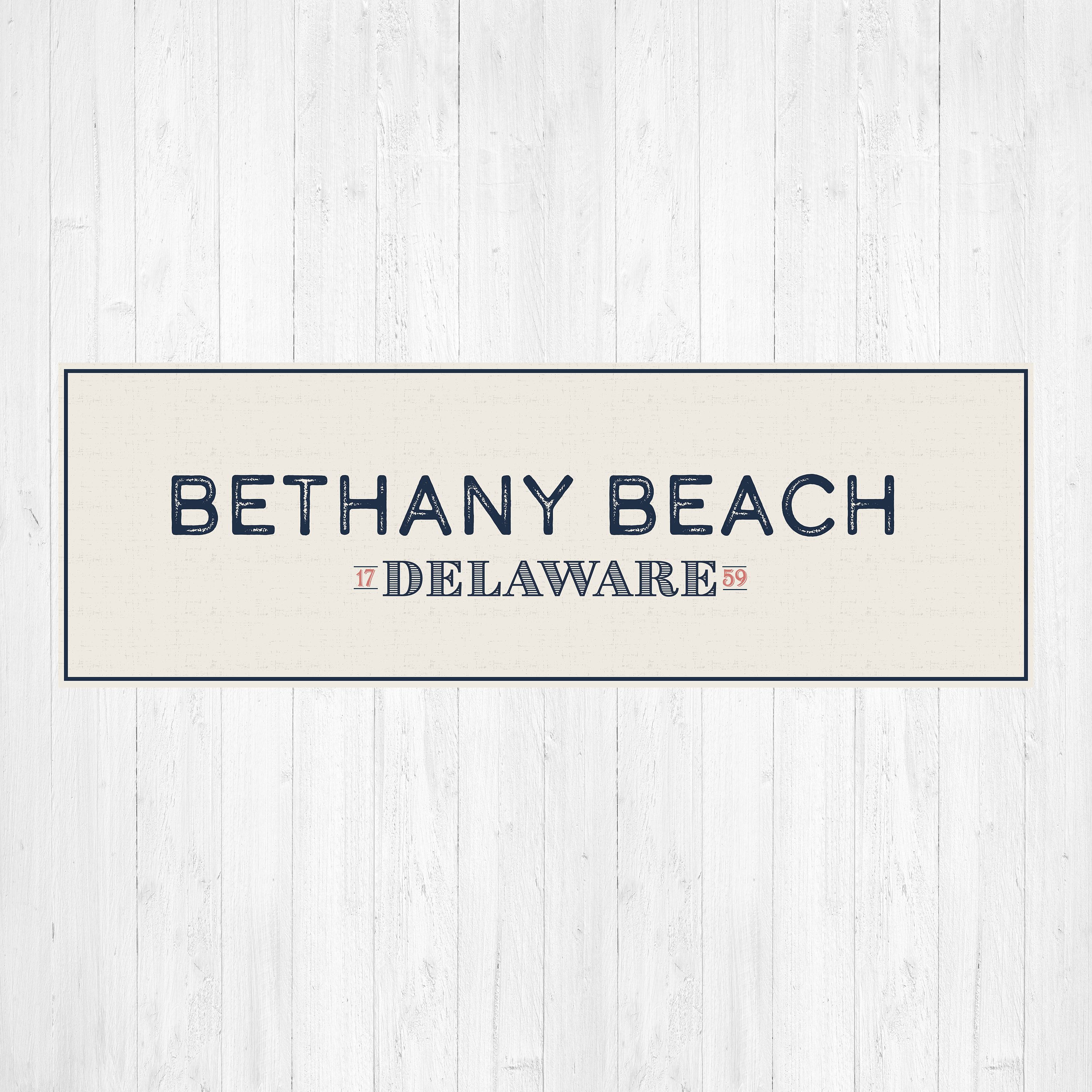 Bethany Beach Delaware Hometown City Print Bethany Beach Etsy