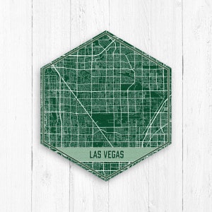 Las Vegas Nevada Hexagon City Street Map Toile par Imprimé Marketplace
