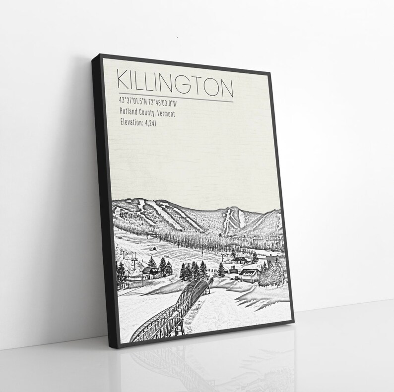 Killington Vermont Ski Resort Hanging Canvas Of Killington Etsy
