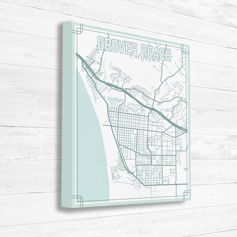 Grover Beach California Street Map Map of Grover Beach Map Etsy