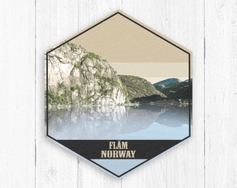 Flam Norway Hexagon Illustration by Printed Marketplace