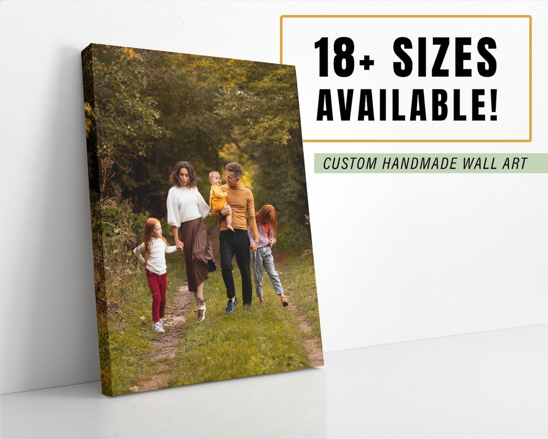 Custom Wall Art Prints Personalized Family Photo Canvas Print on Demand