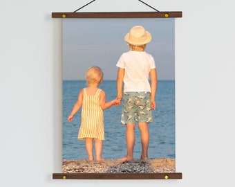 STAS Posterhanger  21-100cm  - Hout - Teak - Magnetisch Poster Ophangsysteem Poster Posterhouder
