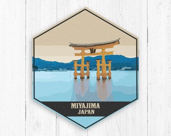 Miyajima Japan Hexagon Canvas by Printed Marketplace