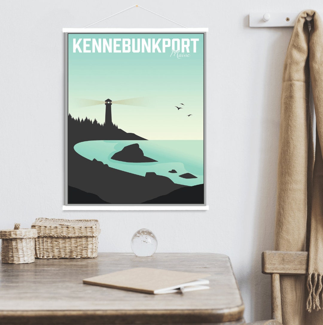 Kennebunkport Maine Modern Illustration Print Kennebunkport