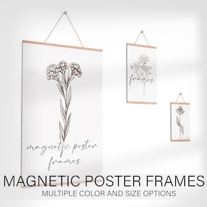 Hanging Wooden Magnetic Picture Frames | Hanging Frame | Magnetic Poster Frame | Poster Frame | Minimalistic Frame