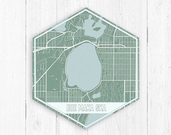 Bde Make Ska Lake Minnesota Hexagon Canvas Printed Marketplace