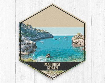 Majorca Spain Hexagon Canvas by Printed Marketplace