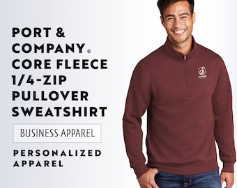 Port & Company ® Mens Quarter-Zip | Fleece Quarter-Zip | Men&#39;s Custom Business Apparel