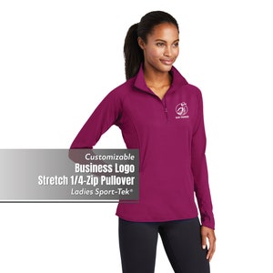 Sport-Tek® Ladies Sport-Wick® Stretch 1/4-Zip Pullover | Custom Quarter Zip | Custom and comfy pullover | Overstock