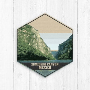 Sumidero Canyon Mexico Hexagon Print by Printed Marketplace