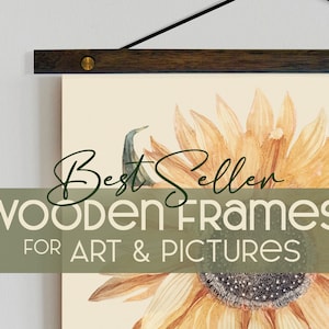 Magnetic Poster Frame for Art & Pictures | Wood Picture Frames | Wall Hanging | Print Hanger | Wooden Poster Hanger || SELECT SIZES