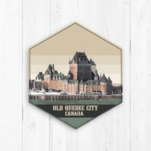 Old Quebec City Canada Hexagon Print by Printed Marketplace