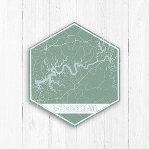 Lake Cumberland Kentucky Hexagon Print | Printed Marketplace