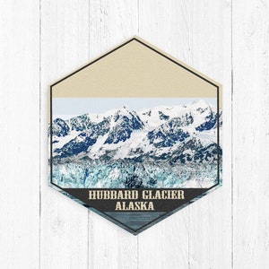 Hubbard Glacier Alaska Hexagon Print by Printed Marketplace