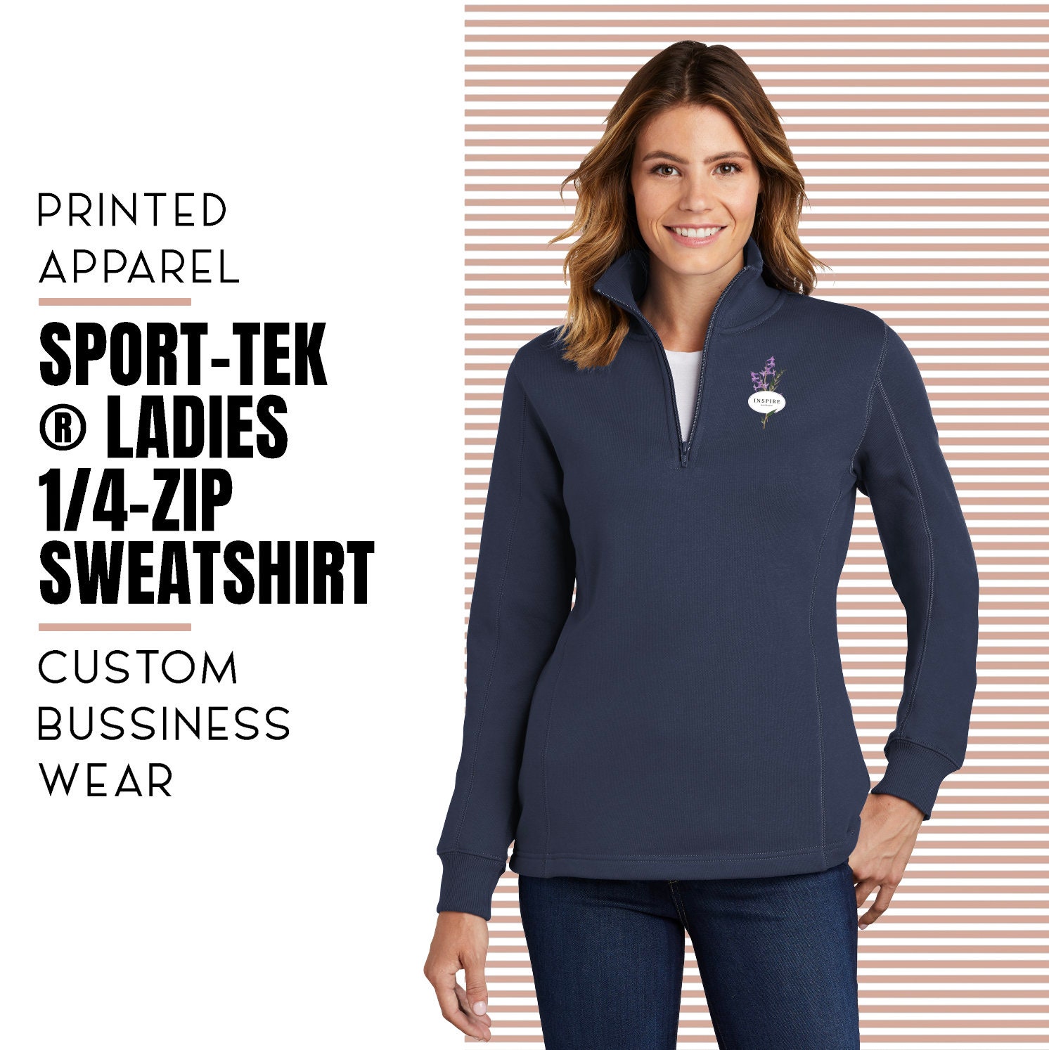 Sport tek Ladies 1 4 zip Sweatshirt Custom Quarterzip Soft Sweatshirt Etsy UK
