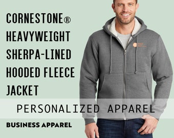 CornerStone® Heavyweight Sherpa-Lined Hooded Fleece Jacket | Customizable Fleece Jacket | Men&#39;s Custom Apparel