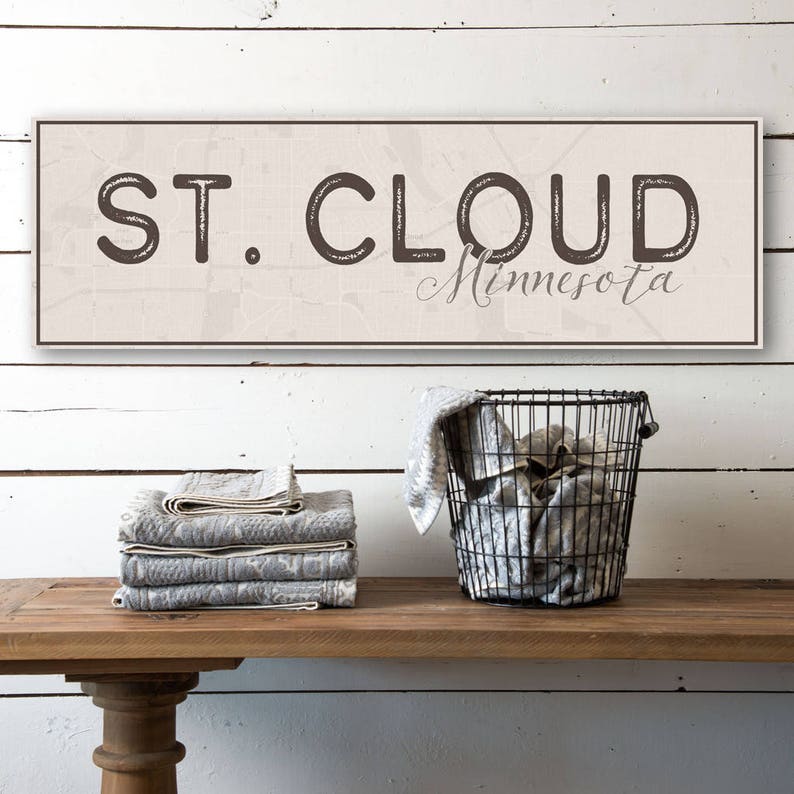 St Cloud Minnesota Canvas Print by Printed Marketplace