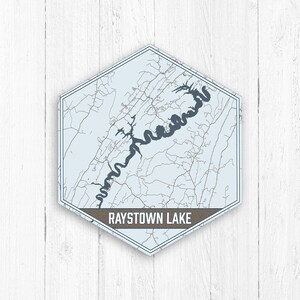 Raystown Lake Pennsylvania Hexagon Druck von Printed Marktplatz