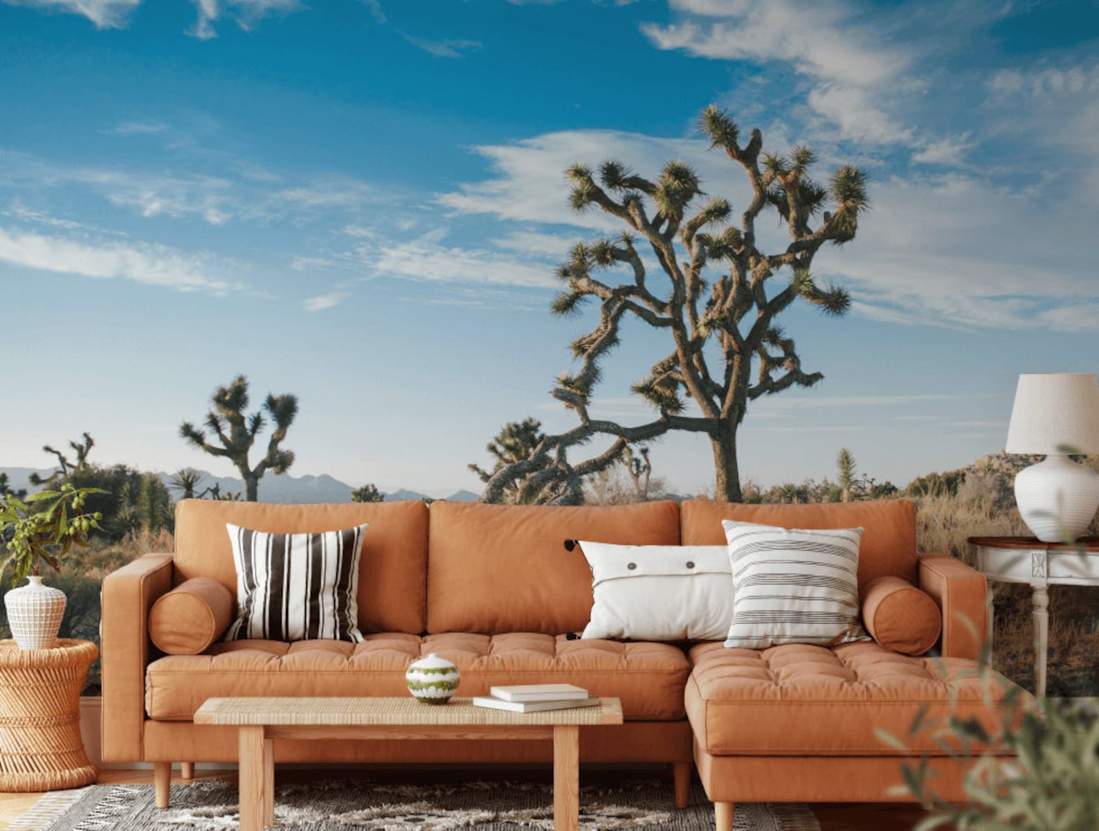 Joshua Tree Wallpaper Southwest Desert Mural Mural Printed Etsy