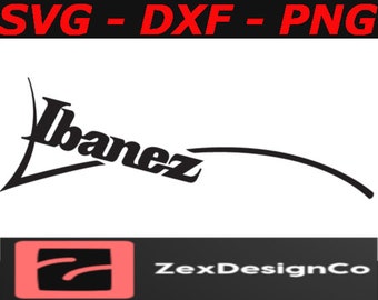 Ibanez Headstock Replacement Logo SVG - DIGITAL FILE, Comes in a rar folder with 3 file types!