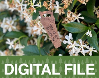 Glowforge brelok do kluczy z piłą na dzień ojca cyfrowy plik cięty | Dzień Ojca | Prezent | Glowforge | k40 | Beamo | Cricut