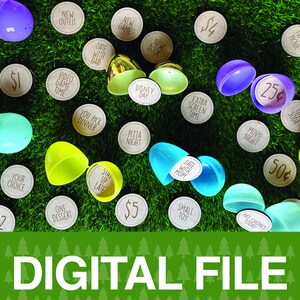 Easter Egg Tokens SVG Digital Cut FIle | Father&#39;s Day | Gift | Glowforge | k40 | Beamo | Cricut