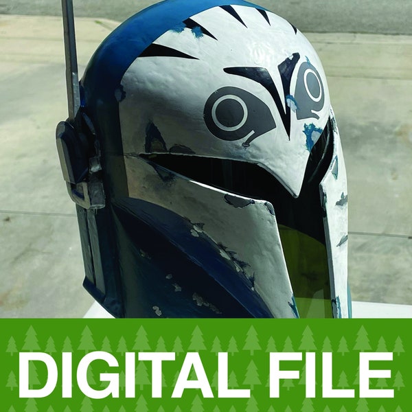 Bo Katan Night Owl Helmet Template | Cosplay | Bo Katan | Fanart Star Wars