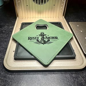 xTool F1 / F2 3D Printed Jig for Leather Coasters & Motel Keychains | Laser Engraving Alignment Jig | Batch Engraving Tool