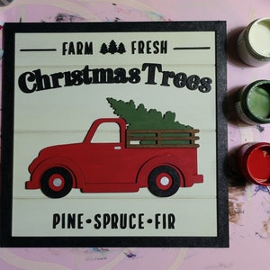 Farm Fresh Christmas Trees Glowforge Digital Cut File | Glowforge | Laser | Christmas DIY