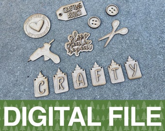 Plik do cięcia cyfrowego do tworzenia zestawu tacek wielopoziomowych | Glowforge | Muse | Dremel | Xtool