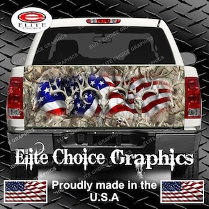 American Buck Obliteration Buck Truck Tailgate Wrap Vinyl Graphic Decal Sticker Wrap