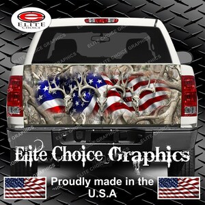 American Buck Obliteration Truck Tailgate Wrap Vinyl Graphic Decal Sticker Wrap