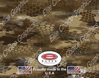 Chameleon Hex Desert 15"x52" or 24"x52" Truck/Pattern Print Tree Real Camouflage Sticker Roll or Sheet