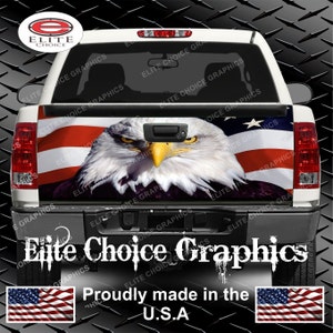 American Flag Eagle 1 Truck Tailgate Wrap Vinyl Graphic Decal Sticker Wrap