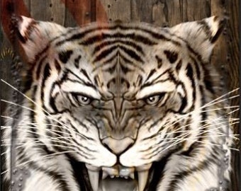 Ghost Tiger Cornhole Wrap Bag Toss Decal  Skin Sticker Wraps Laminated or Non Laminated