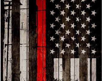Thin Red Line Flag Wood Cornhole Wrap Bag Toss Decal  Skin Sticker Wraps Laminated or Non Laminated