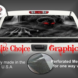 Skeleton Skull Crawl Reaper Rear Window Graphic Tint Decal Sticker Truck SUV Van Car