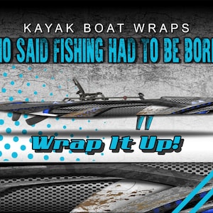Body Armor Blue Kayak Vinyl Wrap Kit Graphic Decal/Sticker 12ft and 14ft
