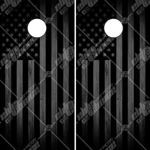 Black Flag Wood Cornhole Wrap Bag Toss Decal  Skin Sticker Wraps Laminated or Non Laminated