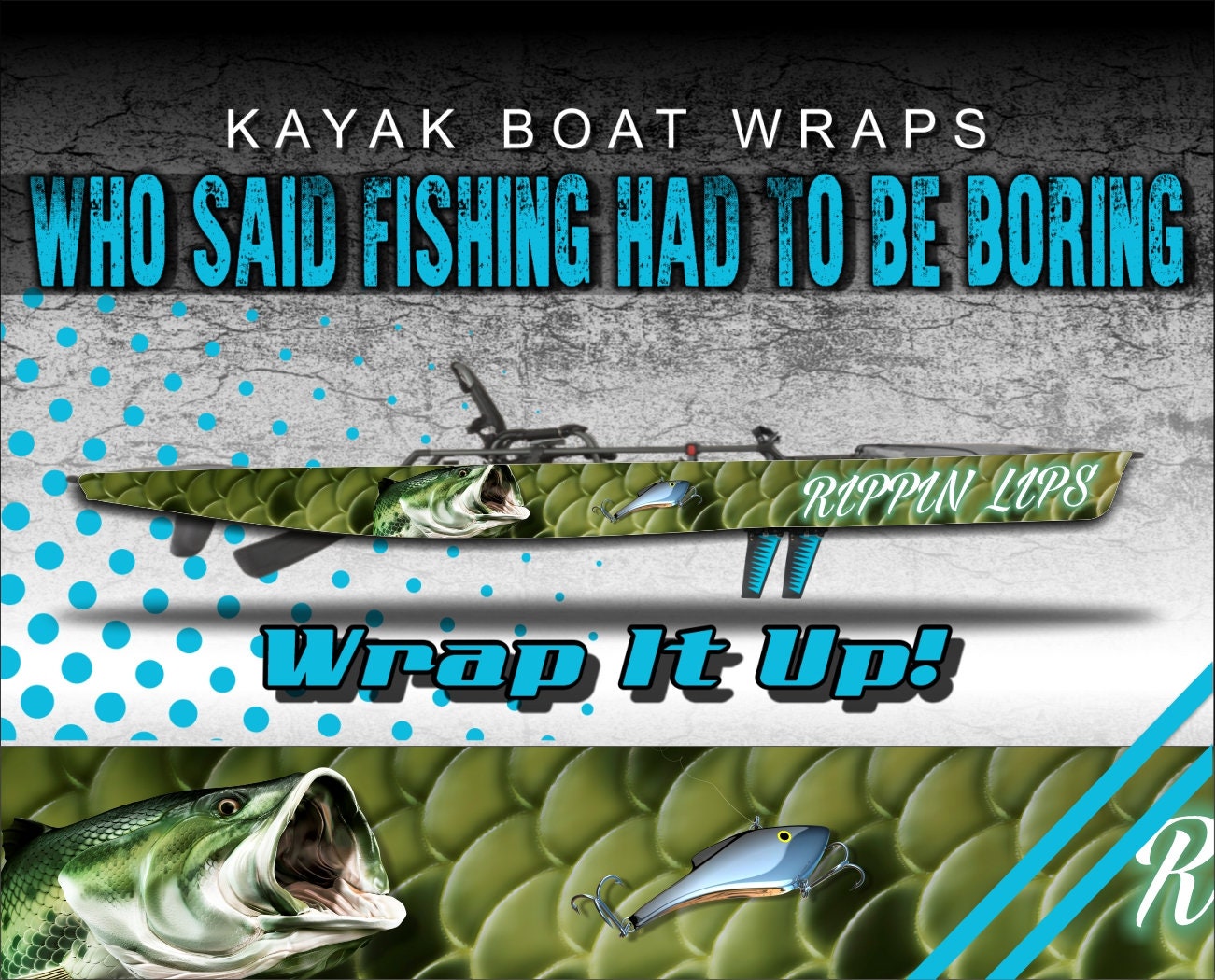 Kayak Bass Fishing KBF Open Mouth Decal - FishUSA