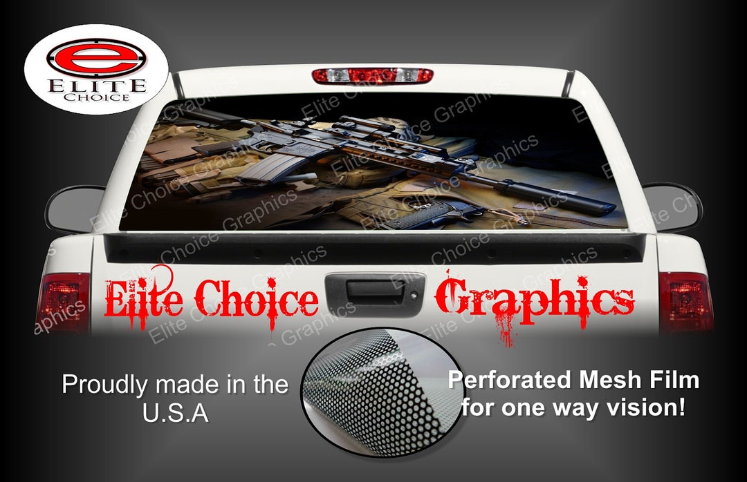 Gun Rear Window Graphic Tint Decal Sticker Truck SUV Van Car - Etsy