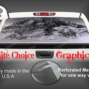 Huge Mountain Arctic Rear Window Graphic Tint Decal Sticker Truck SUV Van Car