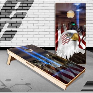 911 Tribute Cornhole Boards Bag Toss  Game With Bags