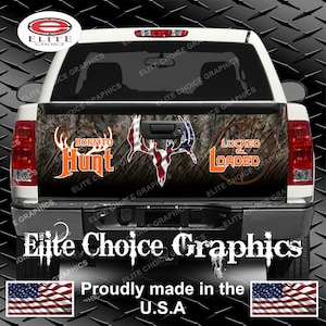 Born To Hunt Camo Truck Tailgate Wrap Vinyl Graphic Decal Sticker Wrap