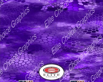 Chameleon Hex 3 Purple 15"x52" ou 24"x52" Camion /Pattern Print Tree Real Camouflage Sticker Roll or Sheet
