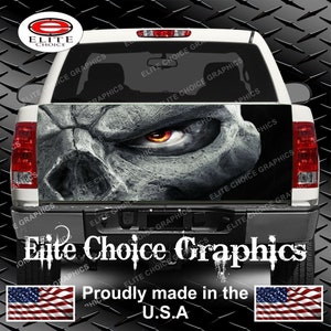 Skull Reaper Eye Truck Tailgate Wrap Vinyl Graphic Decal Sticker Wrap