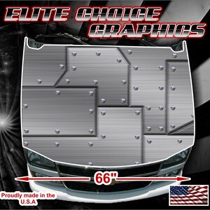 Airplane Metal Vinyl Hood Wrap Bonnet Decal Sticker Graphic Universal Fit