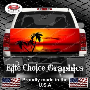 Tropical Sunset 6 Truck Tailgate Wrap Vinyl Graphic Decal Sticker Wrap