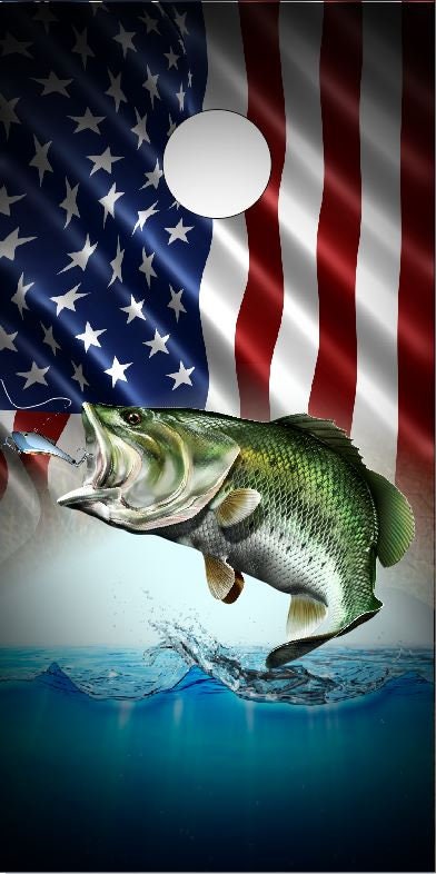 Carp fish background usa flag in grunge Royalty Free Vector